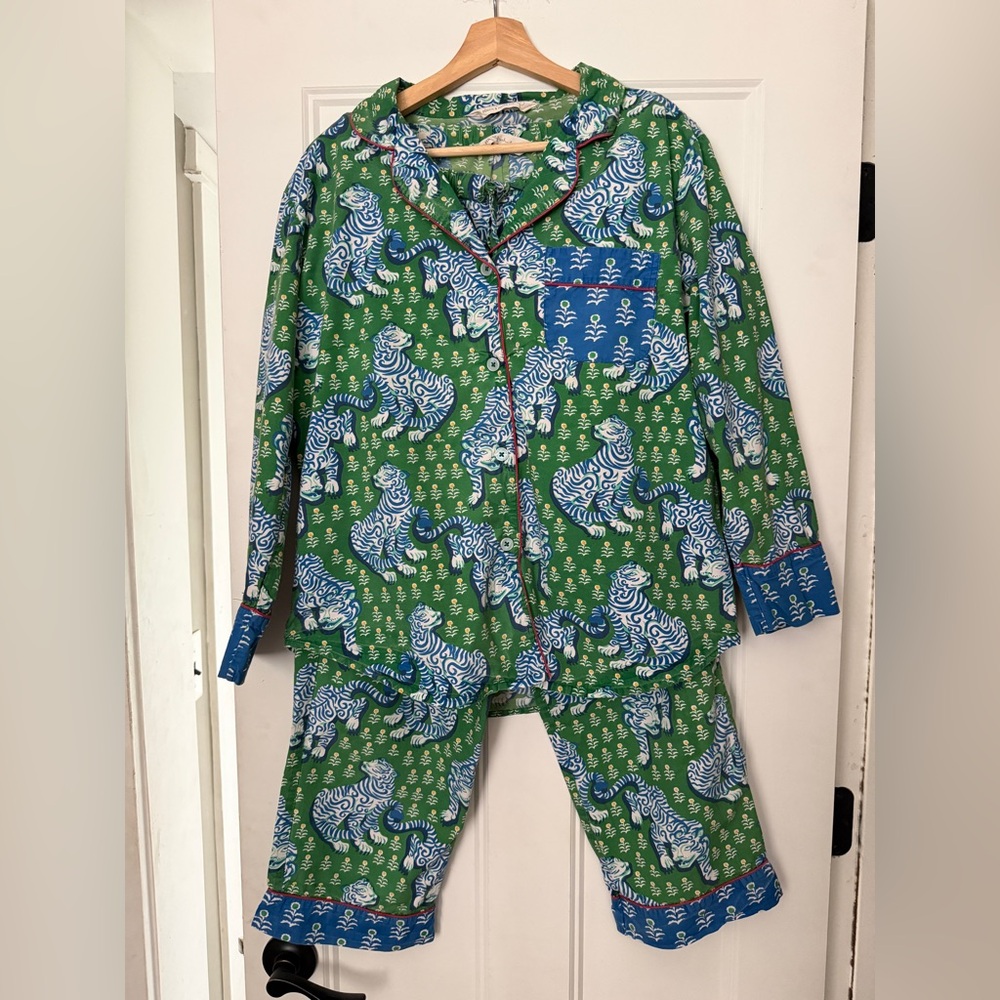 Printfresh Tiger Queen long sleeve & pant pajama set, S